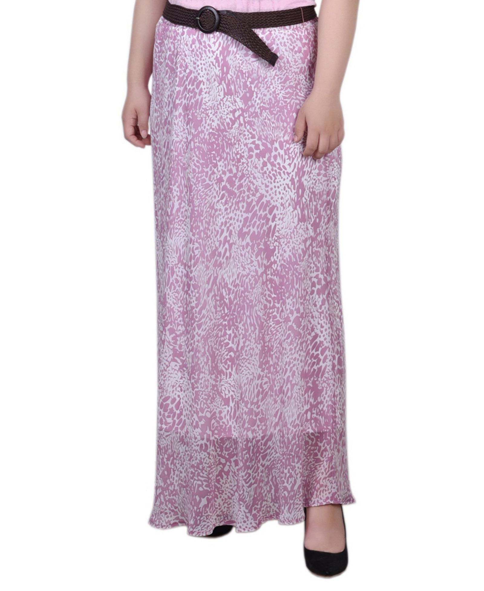 NY Collection Plus Size Chiffon Maxi Skirt