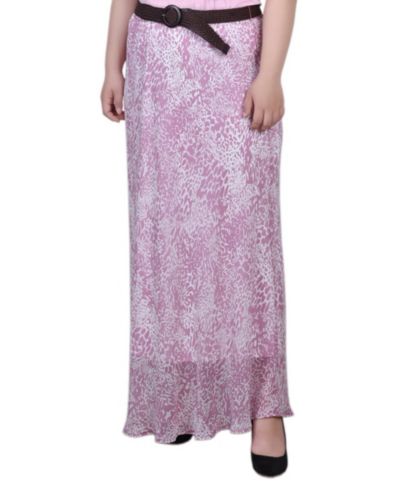 NY Collection Plus Size Chiffon Maxi Skirt