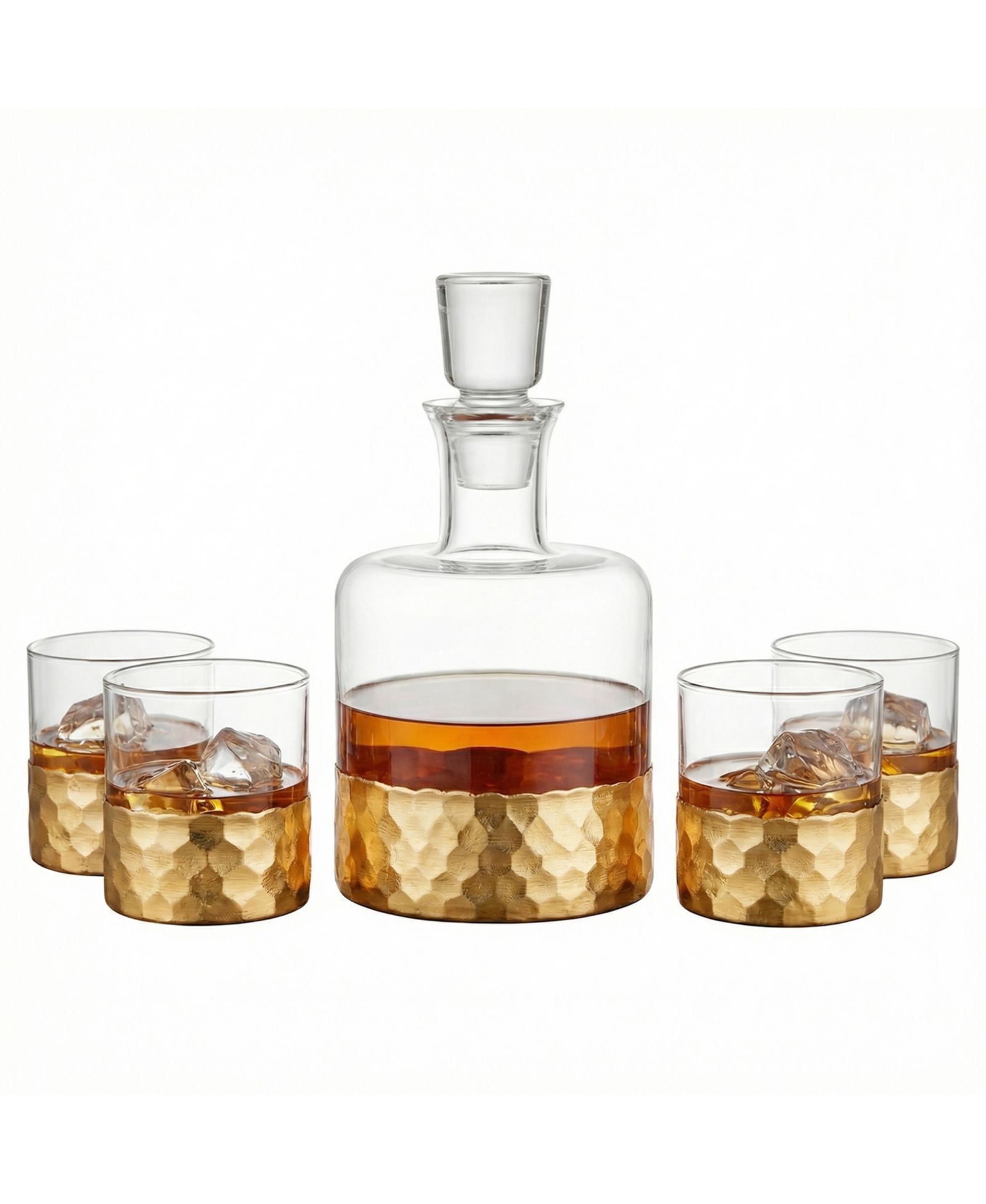 Daphne Decanter and Whiskey Glass Set, 5 Piece