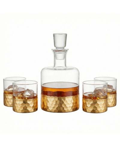 Daphne Decanter and Whiskey Glass Set, 5 Piece