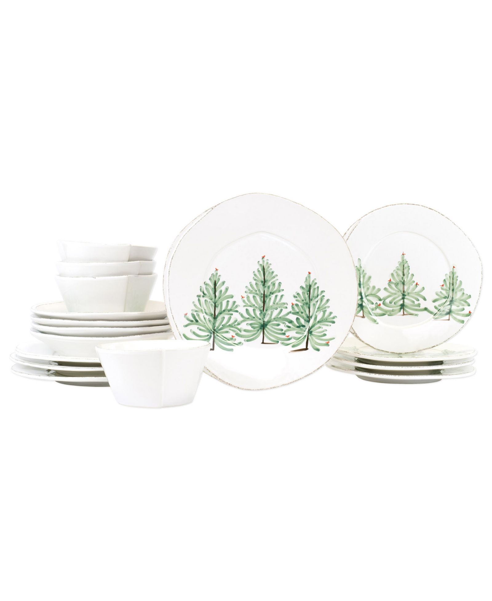 VIETRI Lastra Holiday 16 Pc. Place Setting, Service for 4