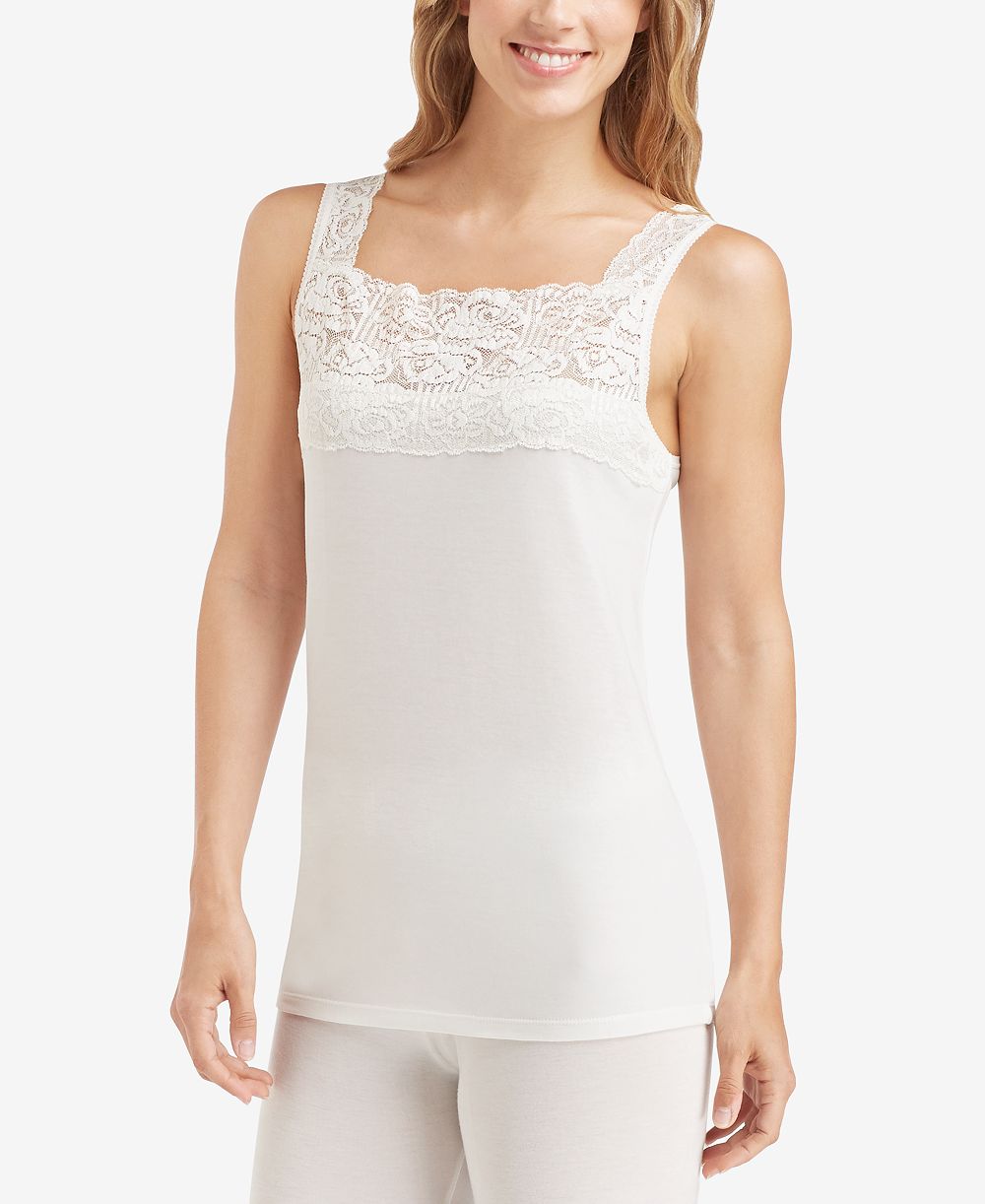 Cuddl Duds SofTech Stretch Lace Detail Cami