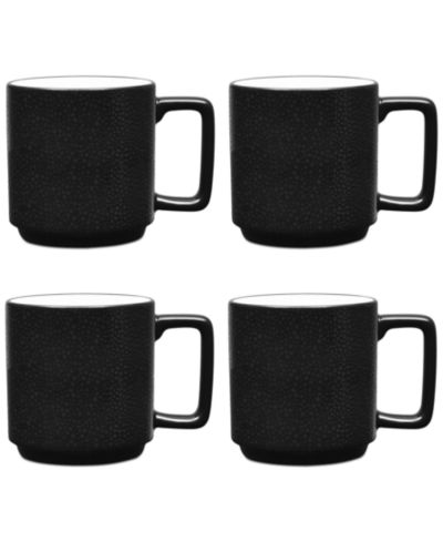 Noritake Colortex Stone Stax Mugs, Set of 4
