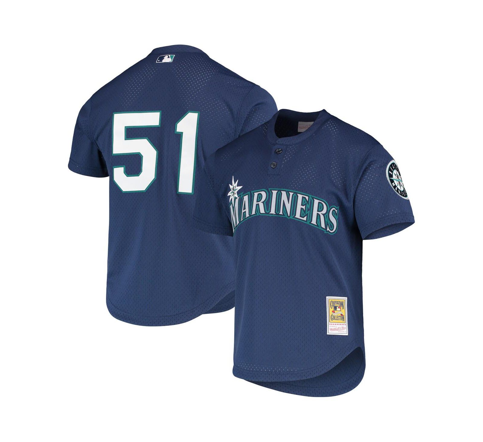 Мужская джерси Mitchell & Ness Ichiro Suzuki Royal Seattle Mariners Cooperstown Collection