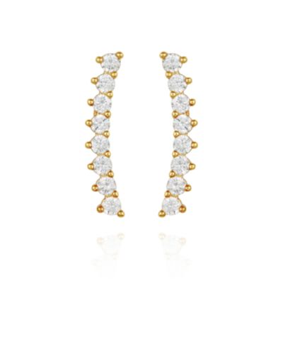 Серьги-климберы Vince Camuto с золотистым покрытием и кубическим цирконием