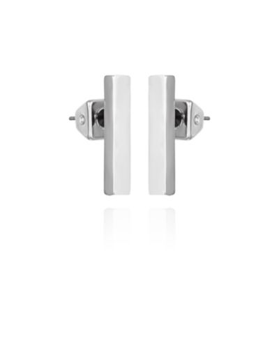 Серьги-гвоздики Vince Camuto Silver-Tone Rectangle Bar Stud