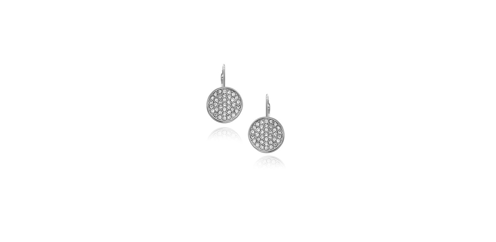Vince Camuto Серьги-кольца с прозрачными камнями