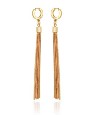 Vince Camuto Серьги-кольца с золотистым оттенком и кисточками