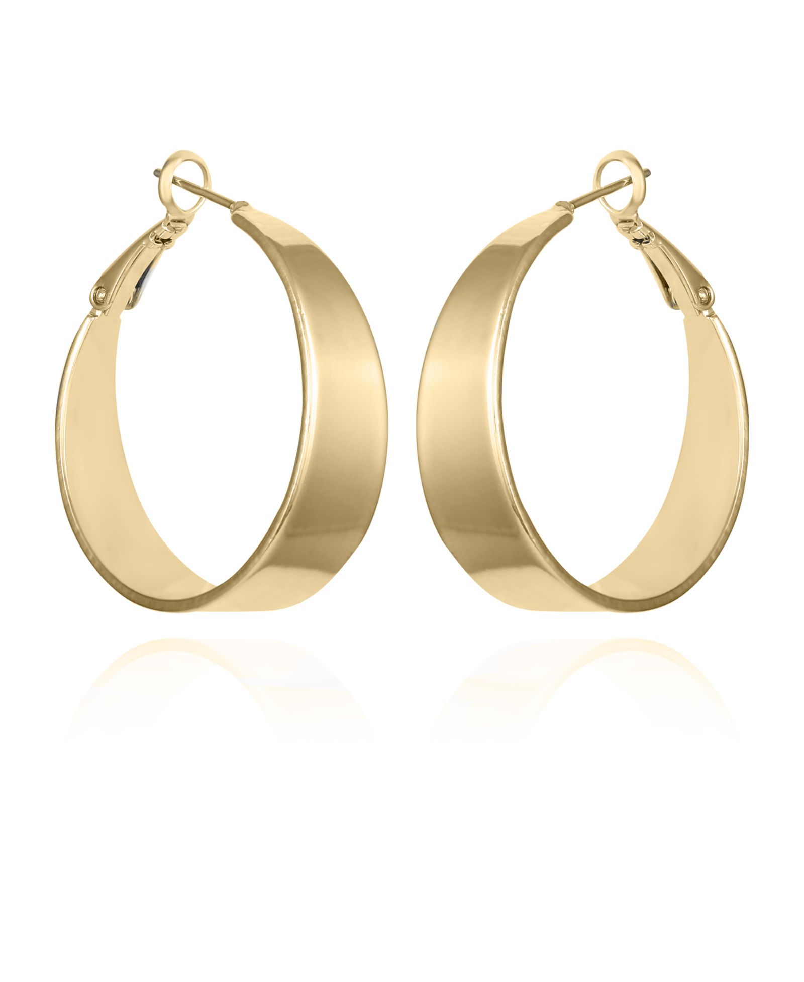 Серьги-кольца Vince Camuto Gold-Tone Band Thick