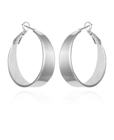 Серьги-кольца Vince Camuto Silver-Tone Band Thick