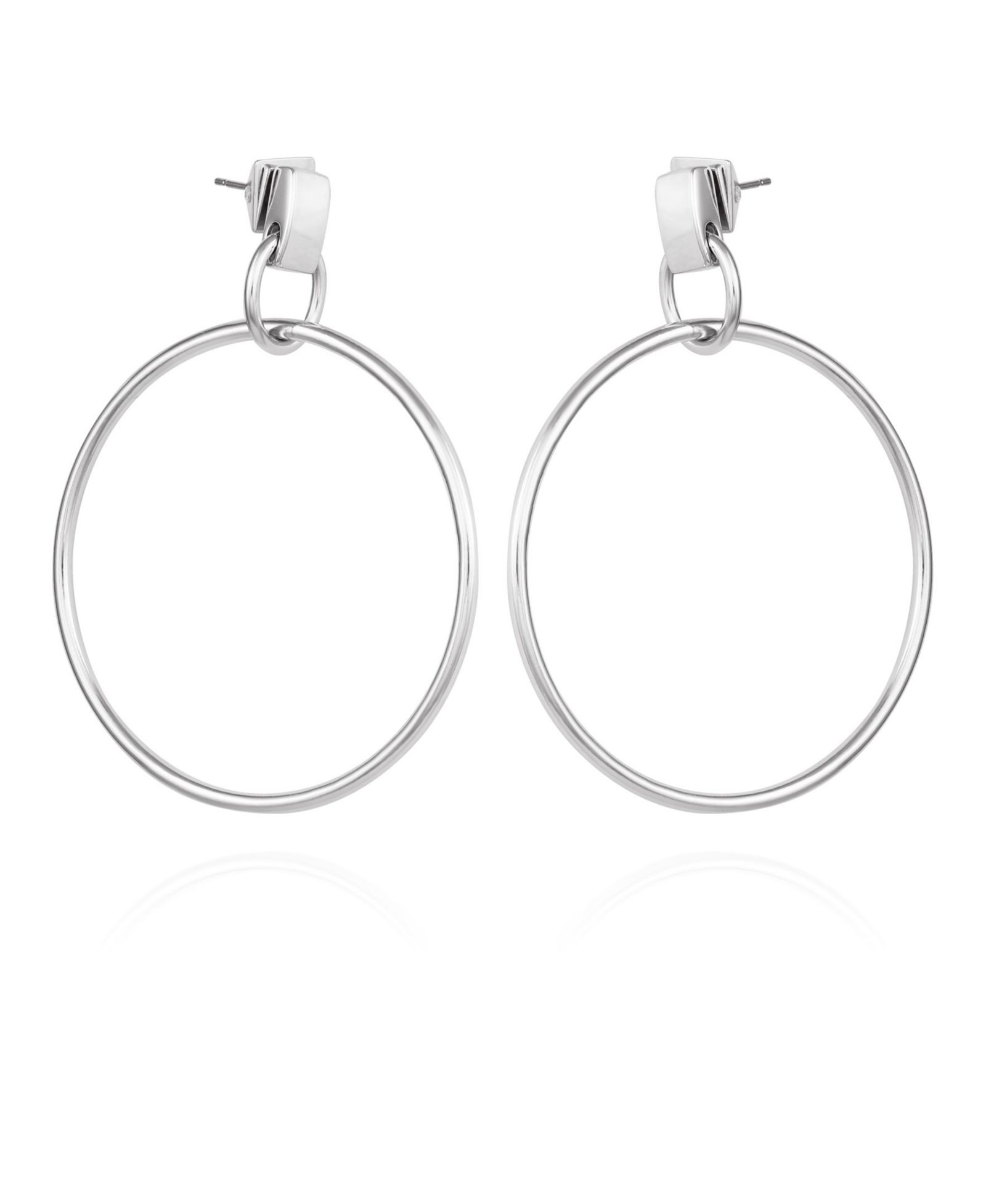 Vince Camuto серебристые серьги-кольца