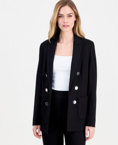 Anne Klein Women's Compression Faux Double-Breasted Blazer