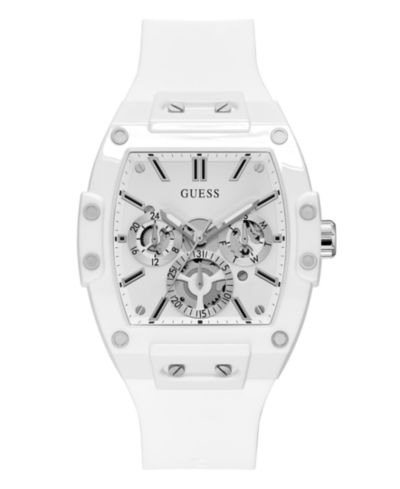 Мужские часы GUESS Multi-Function White Silicone Strap 43mm