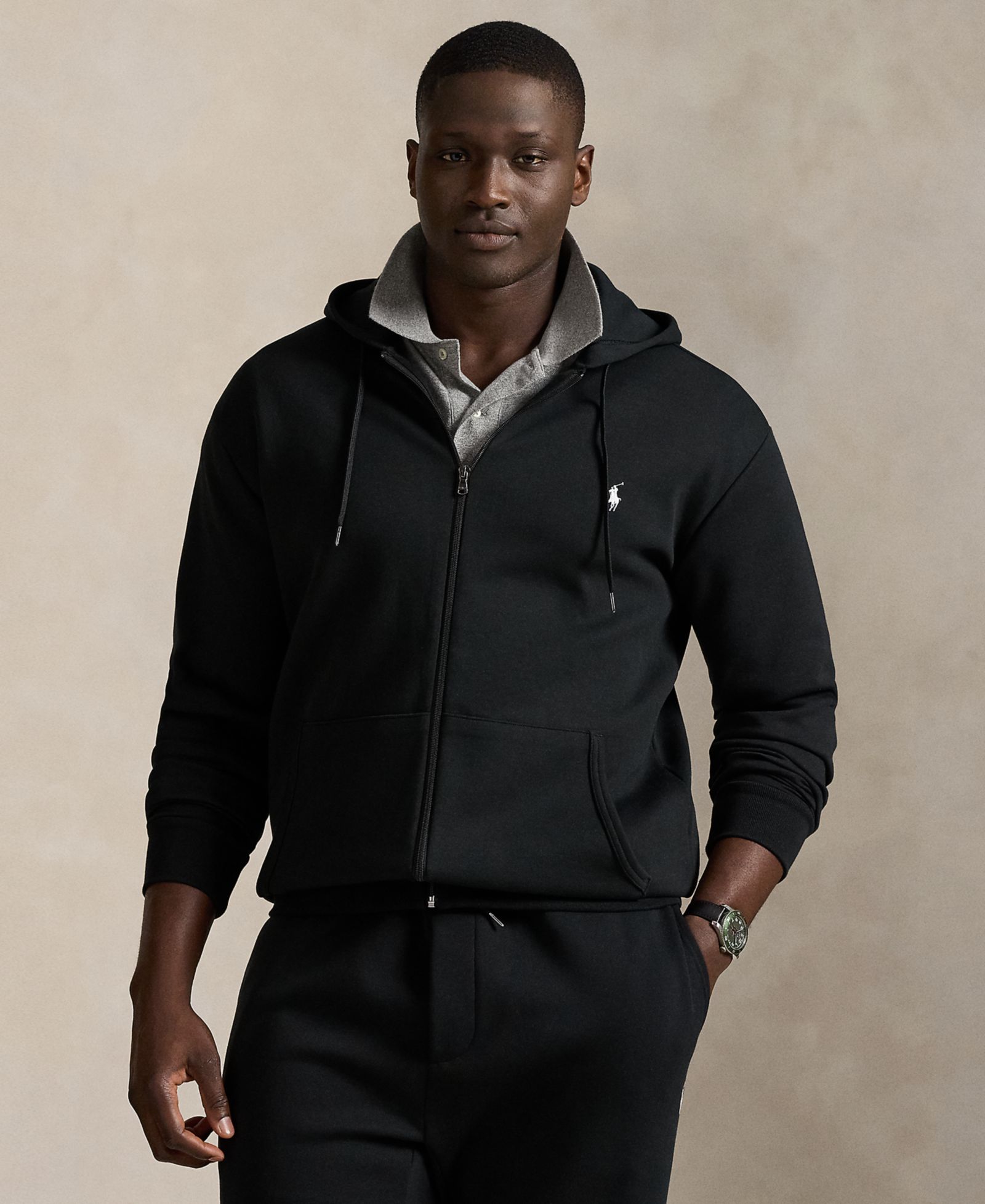 Мужское худи Polo Ralph Lauren Big & Tall Double-Knit Full-Zip