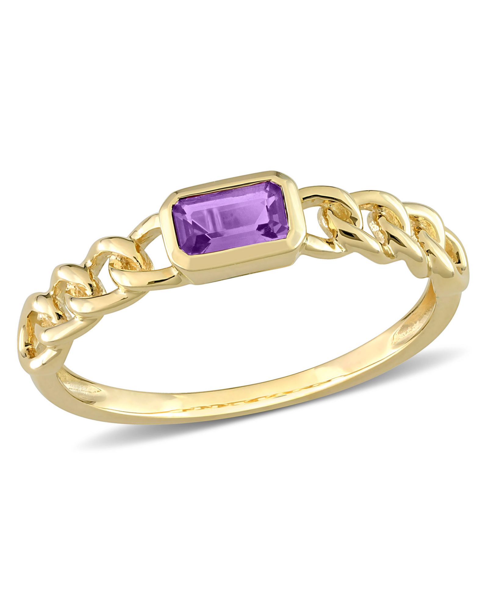 Кольцо с аметистом из золота 10K Yellow Gold или 10K Rose Gold