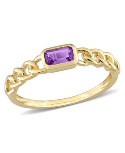 Кольцо с аметистом из золота 10K Yellow Gold или 10K Rose Gold