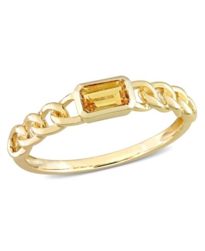 Кольцо с цитрином (1/3 ct. t.w.) и 10k Yellow Gold Link