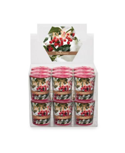 Набор свечей ROOT CANDLES Votive Holly berry 20 Hour, 18 Piece