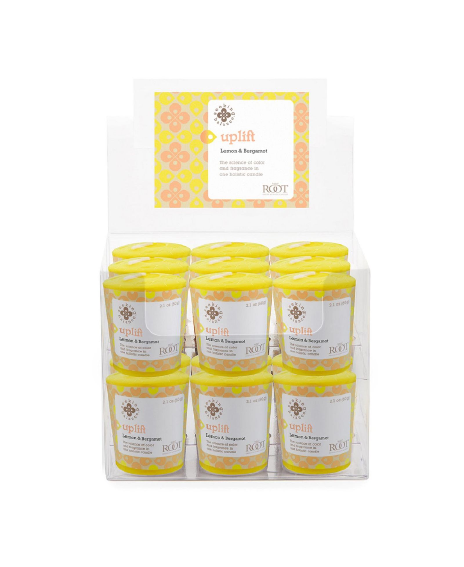 Набор свечей Seeking Balance Votive Uplift-Lemon Bergamont, 18 Piece