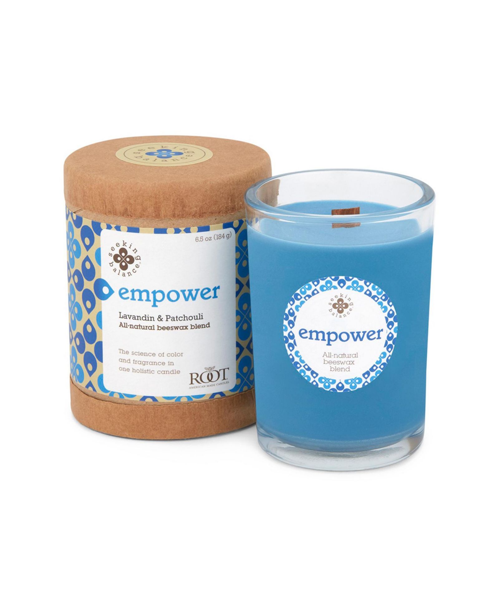 Ароматическая свеча в банке Seeking Balance Empower Lavandin Patchouli Spa, 6.5 oz.