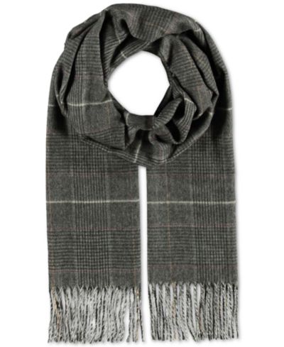 V. Fraas Men's Prince of Wales Plaid Scarf