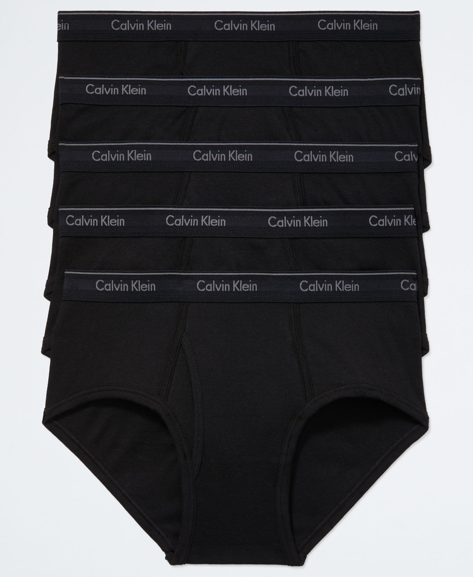 Calvin Klein Мужские классические трусы-брифы из хлопка, упаковка 5 шт