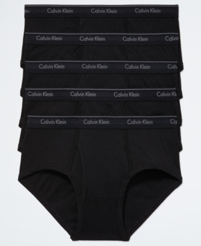 Calvin Klein Мужские классические трусы-брифы из хлопка, упаковка 5 шт