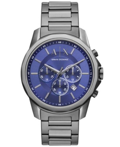 A|X Armani Exchange Мужские хронограф часы из стали с браслетом, 44mm