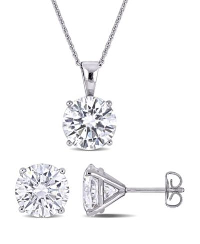 Macy's набор из колье и серег с моиссанитом в золоте 14K