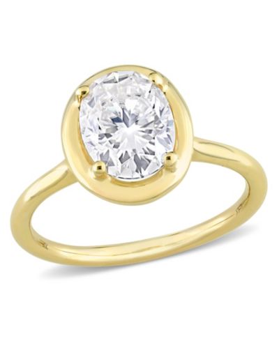 Помолнитовое помолстное помолвочное кольцо Macy's Moissanite 10K Gold