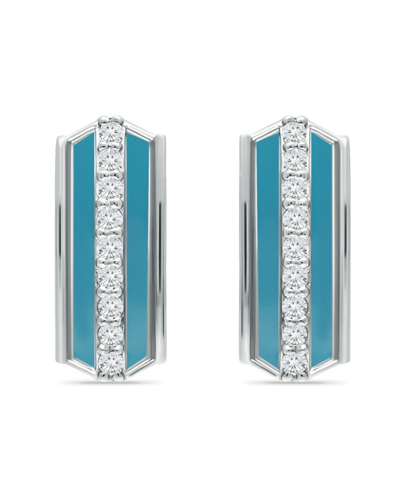 Серьги Giani Bernini Cubic Zirconia Huggie Hoop, Sterling Silver или 18K Gold over Silver