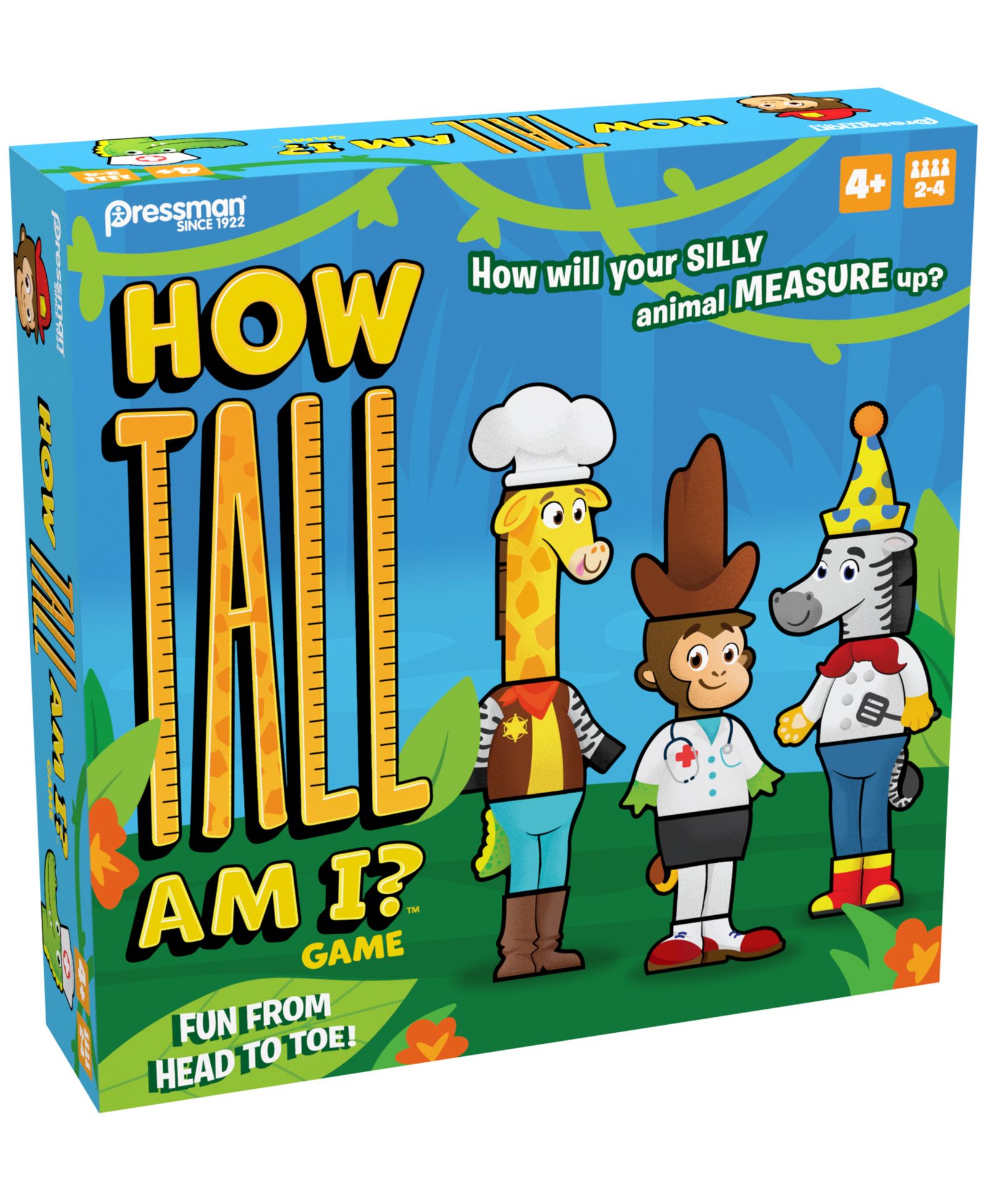 Pressman Toy How Tall Am I Spinner Building Game, 33-Piece Board Game, Ages 4+