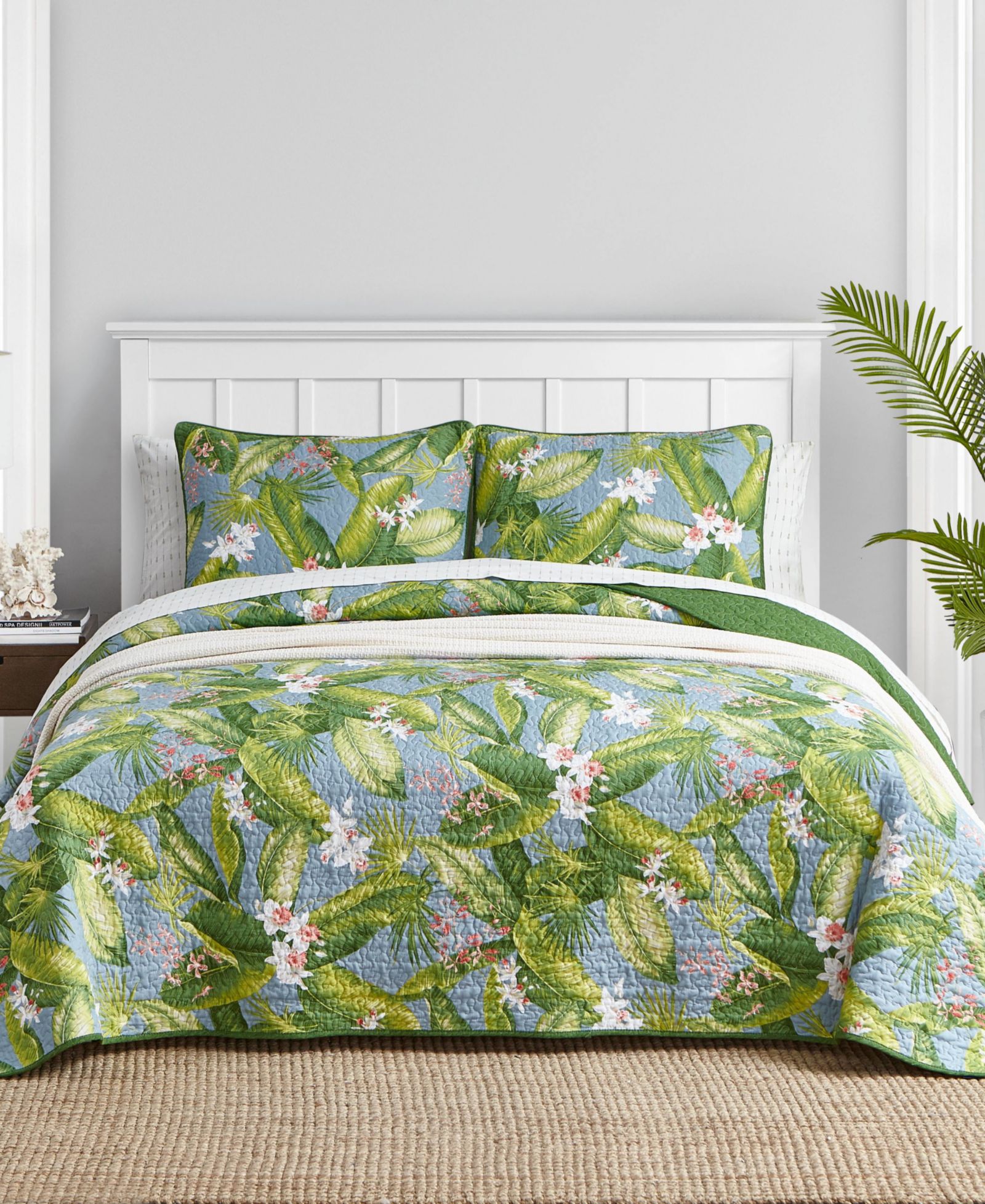 Tommy Bahama Home Реверсивный комплект из 3-х стеганых одеял Aregada Dock, King