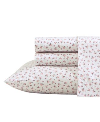 Betsey Johnson Printed Cotton Percale 4-Pc. Sheet Set, Queen