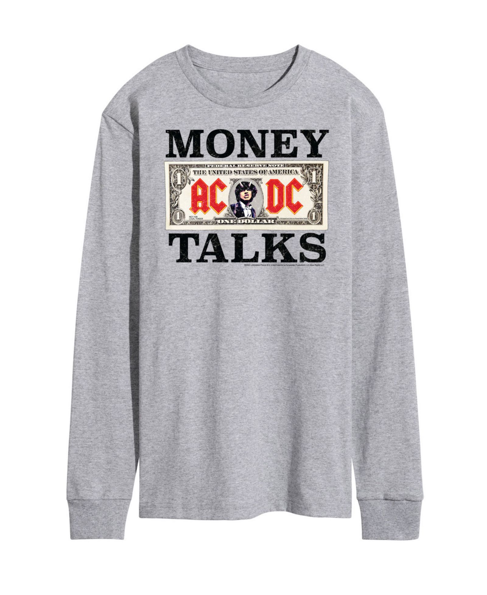 AIRWAVES Футболка ACDC Money Talks с длинным рукавом для мужчин
