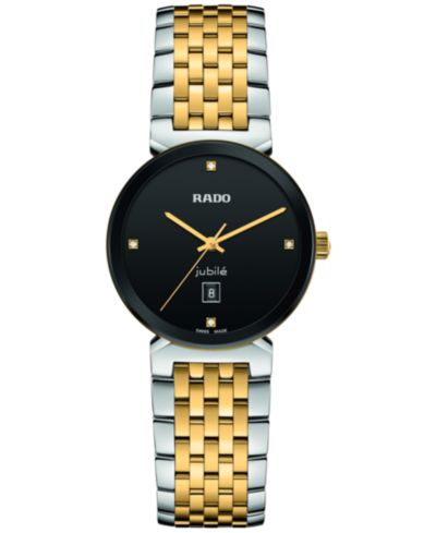 Rado Женские классические наручные часы Florence с бриллиантами и двухцветным стальным браслетом 30mm