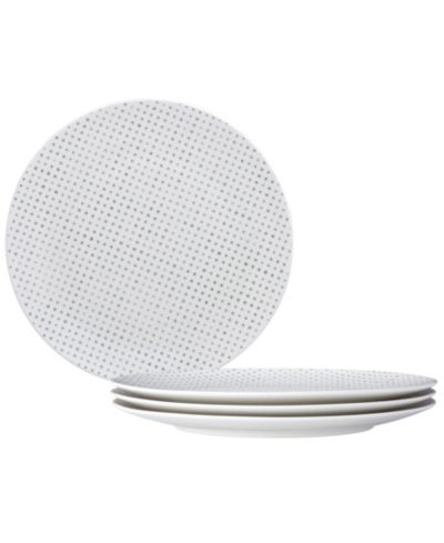 Noritake Hammock Dots Coupe Dinner Plates, Set of 4