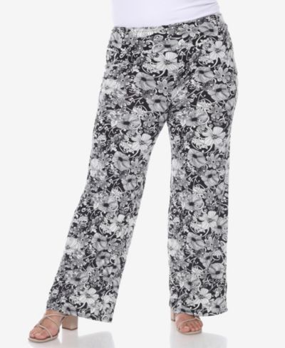 White Mark Plus Size брюки палаццо с цветочным узором пейсли