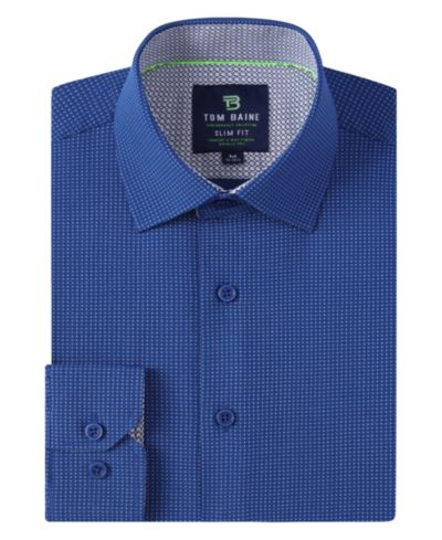 Мужская классическая рубашка Slim Fit с геометрическим принтом