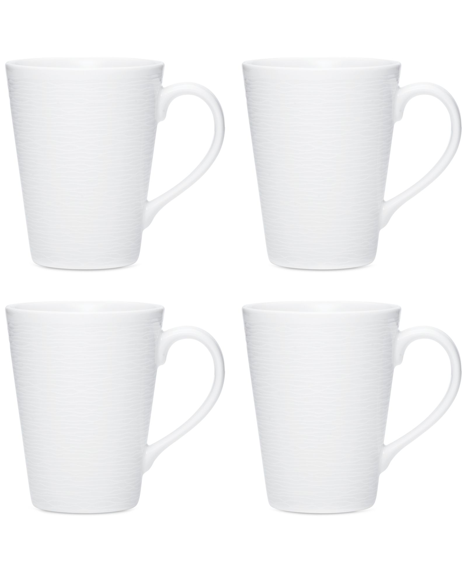 Noritake Swirl Mugs, Set of 4