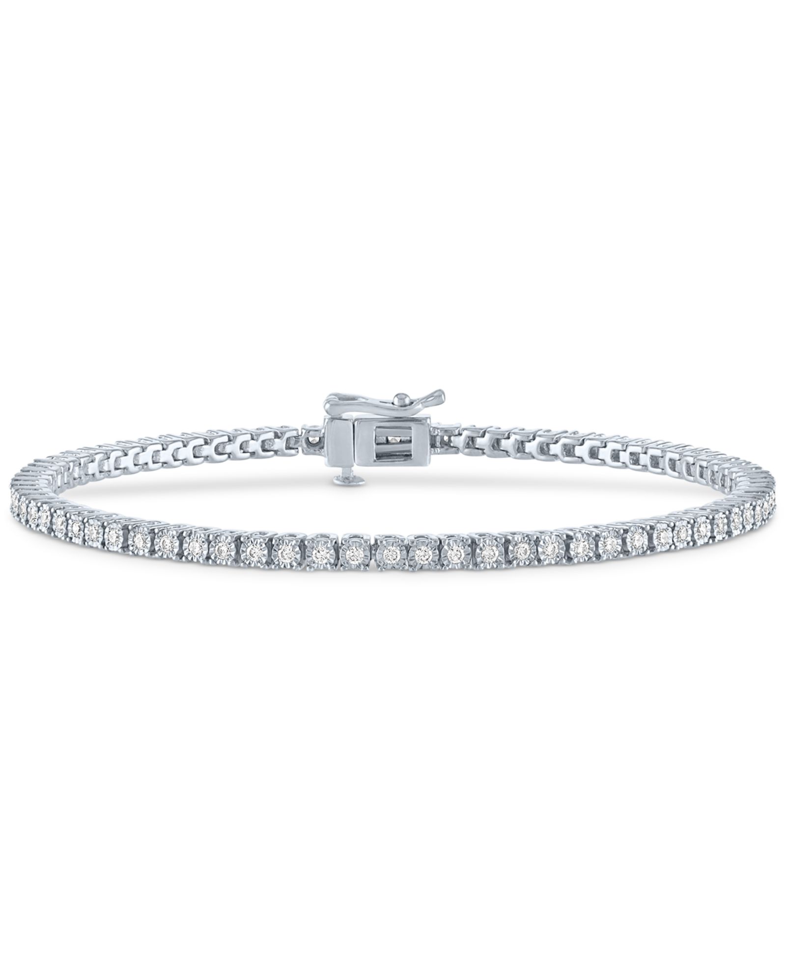 Браслет Diamond Tennis в серебре и позолоченном серебре 14k