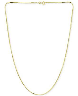Giani Bernini Ожерелье-цепочка Square Snake Link 18" из 18k Gold-Plated Sterling Silver