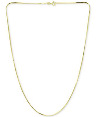 Цепочка Giani Bernini Square Snake Link 20" 18k Gold-Plated Sterling Silver