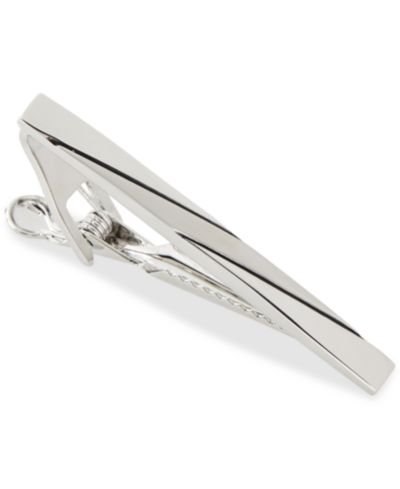 Мужской зажим для галстука Perry Ellis Portfolio Diagonal Line Tie Bar
