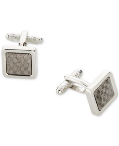 Мужские запонки Perry Ellis Portfolio Crosshatch Cufflinks