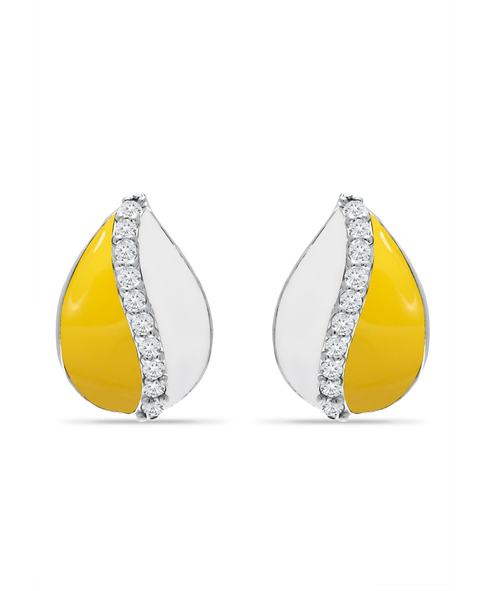 Серьги-кольца Giani Bernini Cubic Teardrop Huggie Hoop, Sterling Silver или 18K Gold over Silver