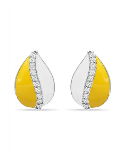 Серьги-кольца Giani Bernini Cubic Teardrop Huggie Hoop, Sterling Silver или 18K Gold over Silver