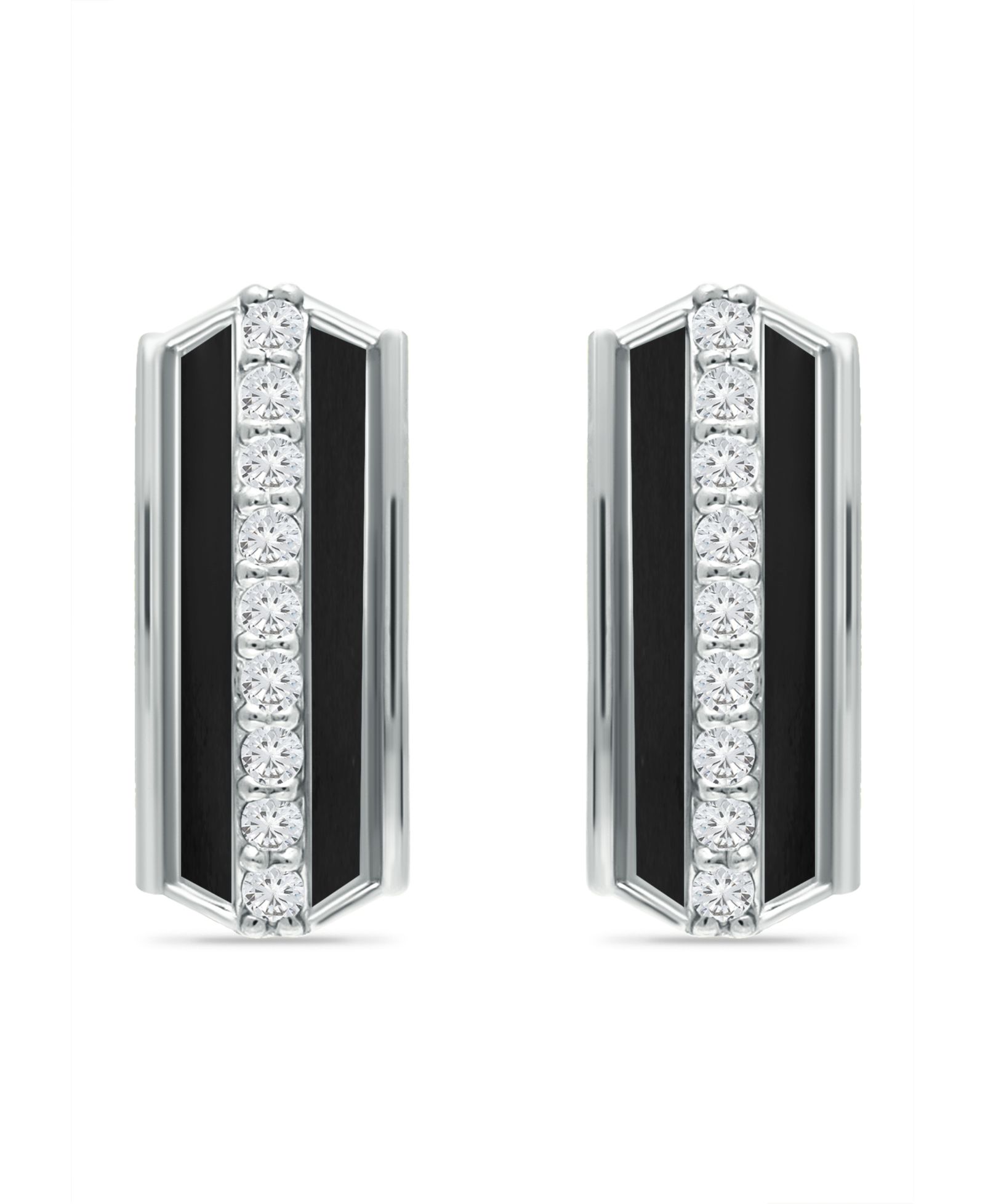 Серьги-кольца Giani Bernini Cubic Zirconia Huggie, серебро или золото 18K поверх серебра