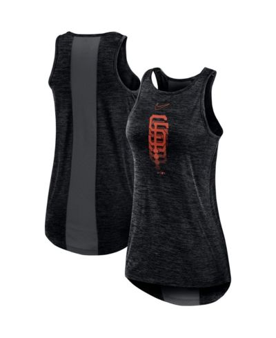 Женский топ Nike Black San Francisco Giants Logo Fade High Neck Performance Tank Top