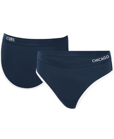 Women's G-III 4Her by Carl Banks Navy Chicago Cubs Southpaw Bikini Bottom